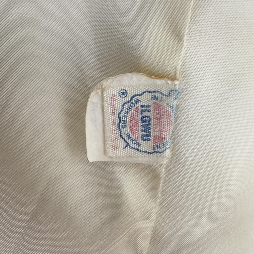 Vintage Fuzzy Mohair Coat Womens M/L Cream Double Breasted Military USA Made 80s - Picture 9 of 10